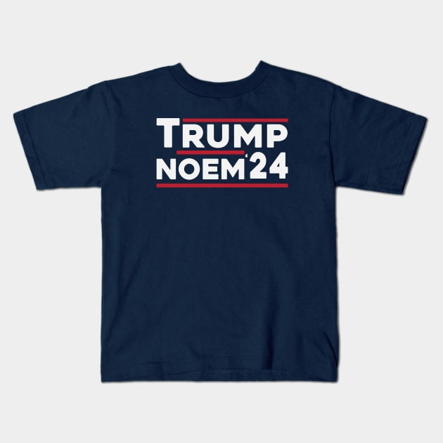 Trump Noem 2024 Kids T-Shirt by storyofluke